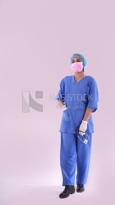 A woman doctor wearing a stethoscope