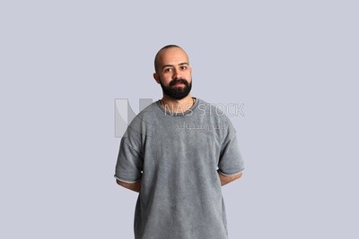 Young man with beard wearing a shirt