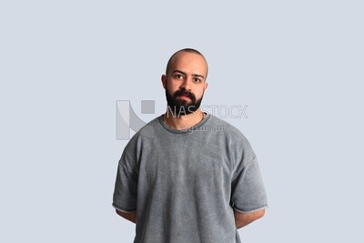 Young man with beard wearing a shirt