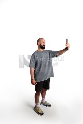 young man taking a selfie