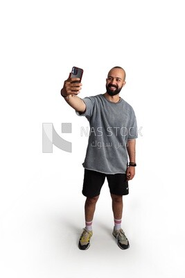 young man taking a selfie
