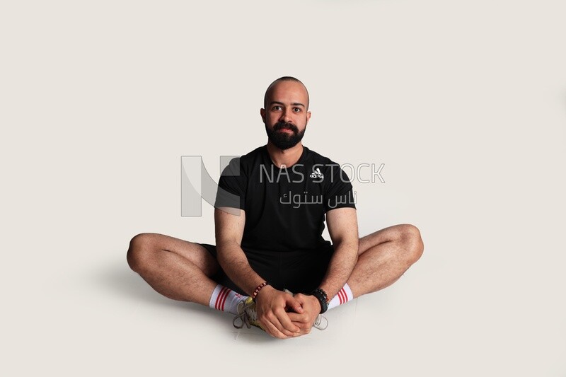 young man doing gymnastics