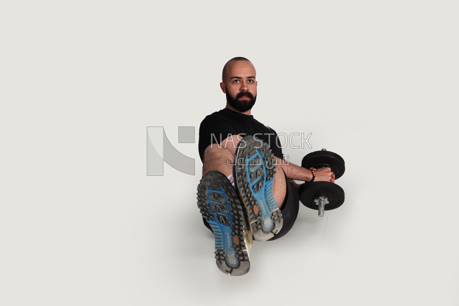 sportsman doing training for bodybuilding