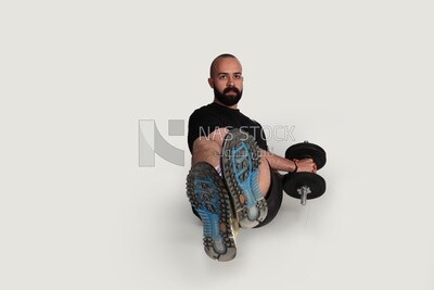 sportsman doing training for bodybuilding