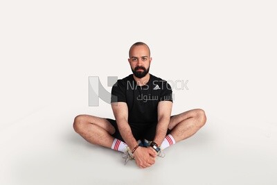 young man doing gymnastics