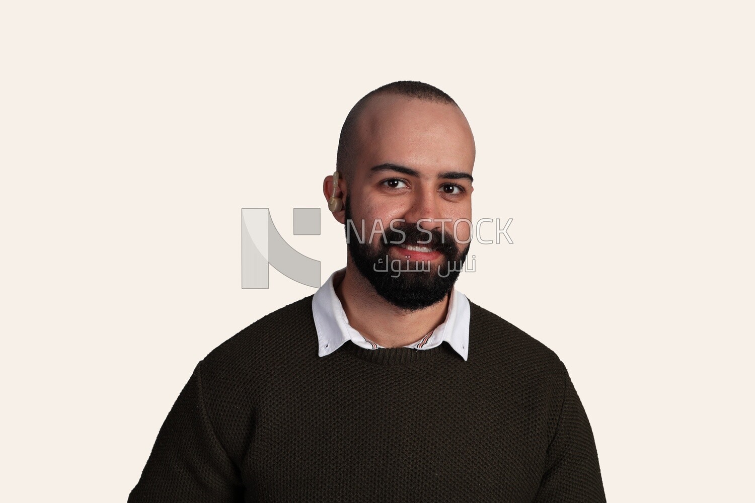 happy man after he was able to restore hearing