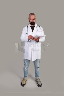 doctor taking notes on patients