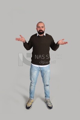 man is standing, wondering