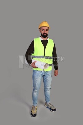 construction engineer in work clothes
