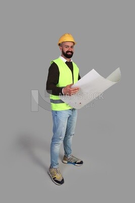 Smiling engineer at work