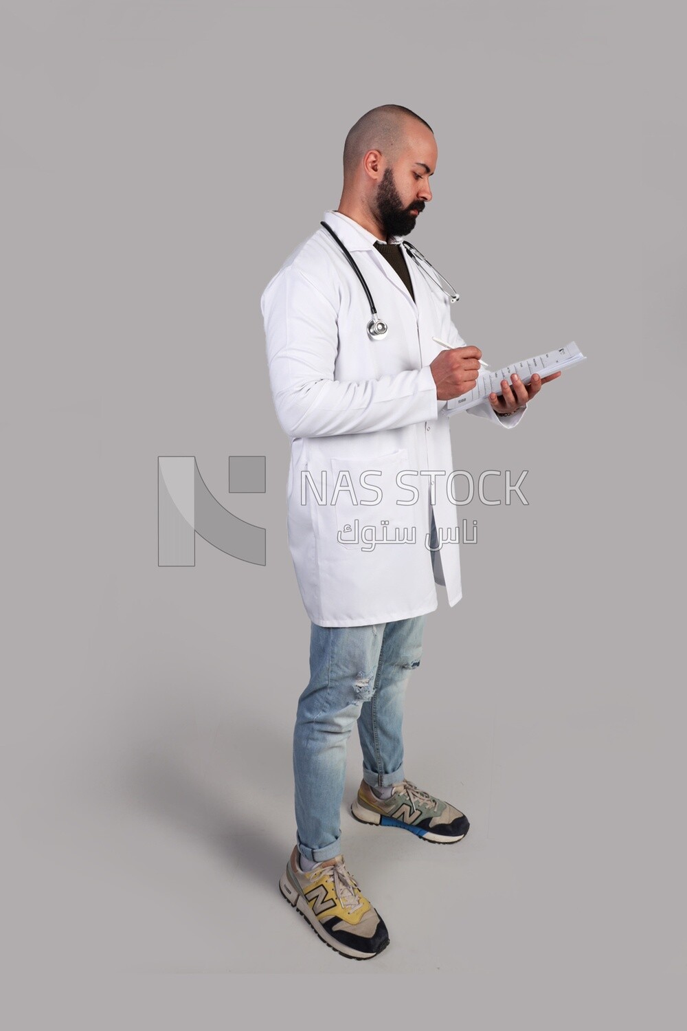 doctor taking notes on patients