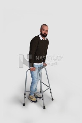 man with a walker