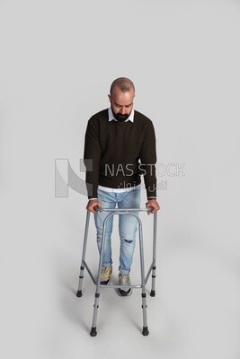 Man walking with a walker