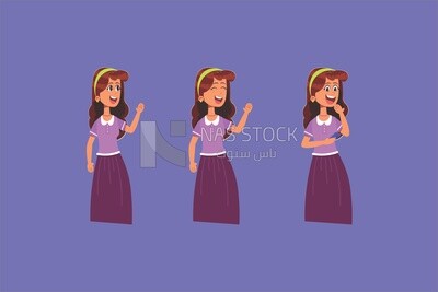 Women with a different expressions