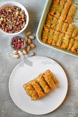 Egyptian sweet goulash with nuts on it