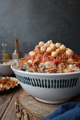 Egyptian koshary dish