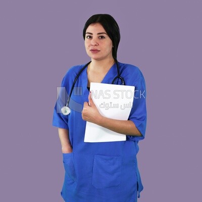 Nurse holding a paper