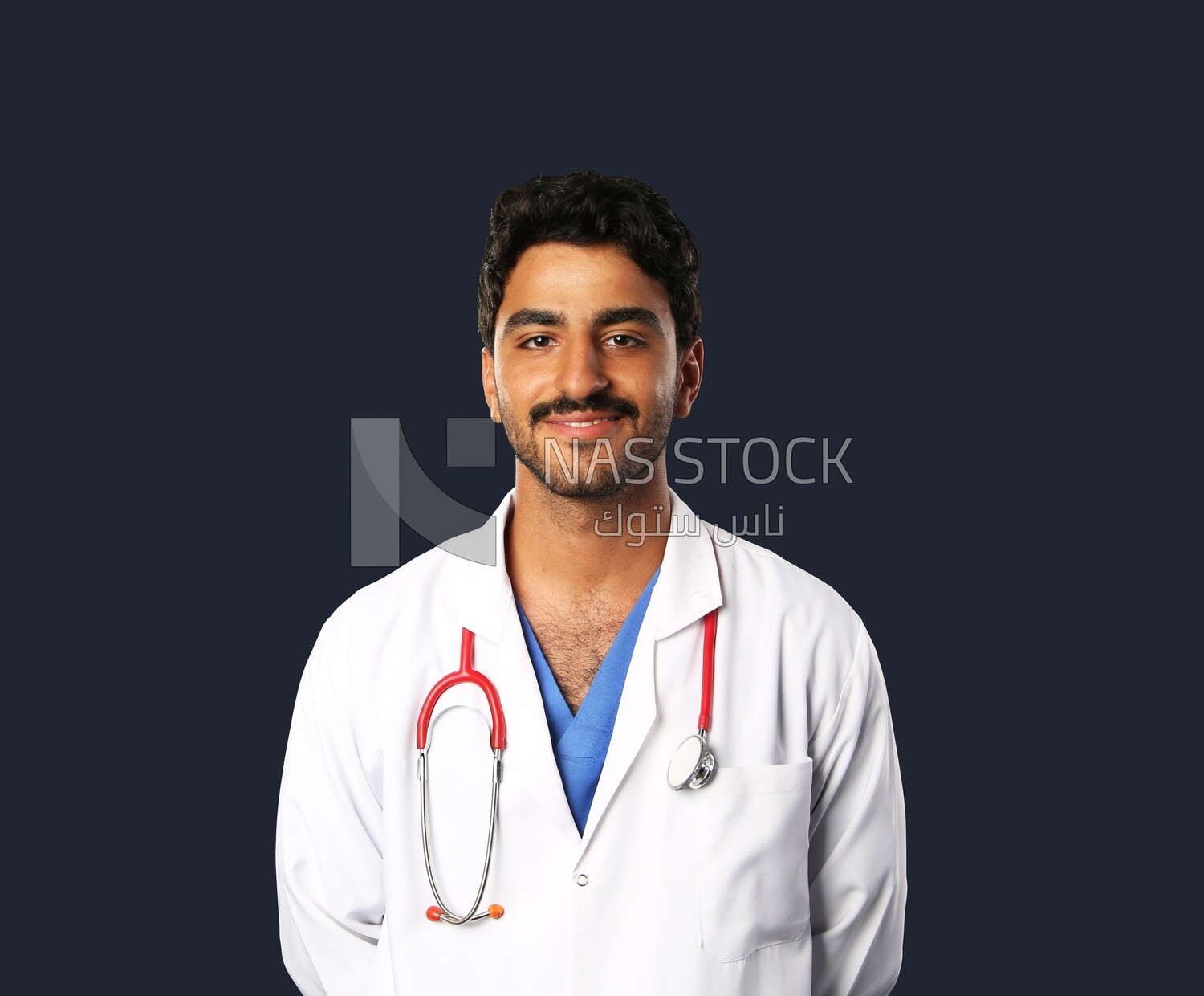 A man doctor with a stethoscope