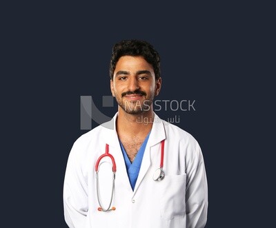 A man doctor with a stethoscope