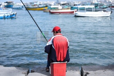 Man fishing fish