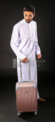 A saudi man on a black background