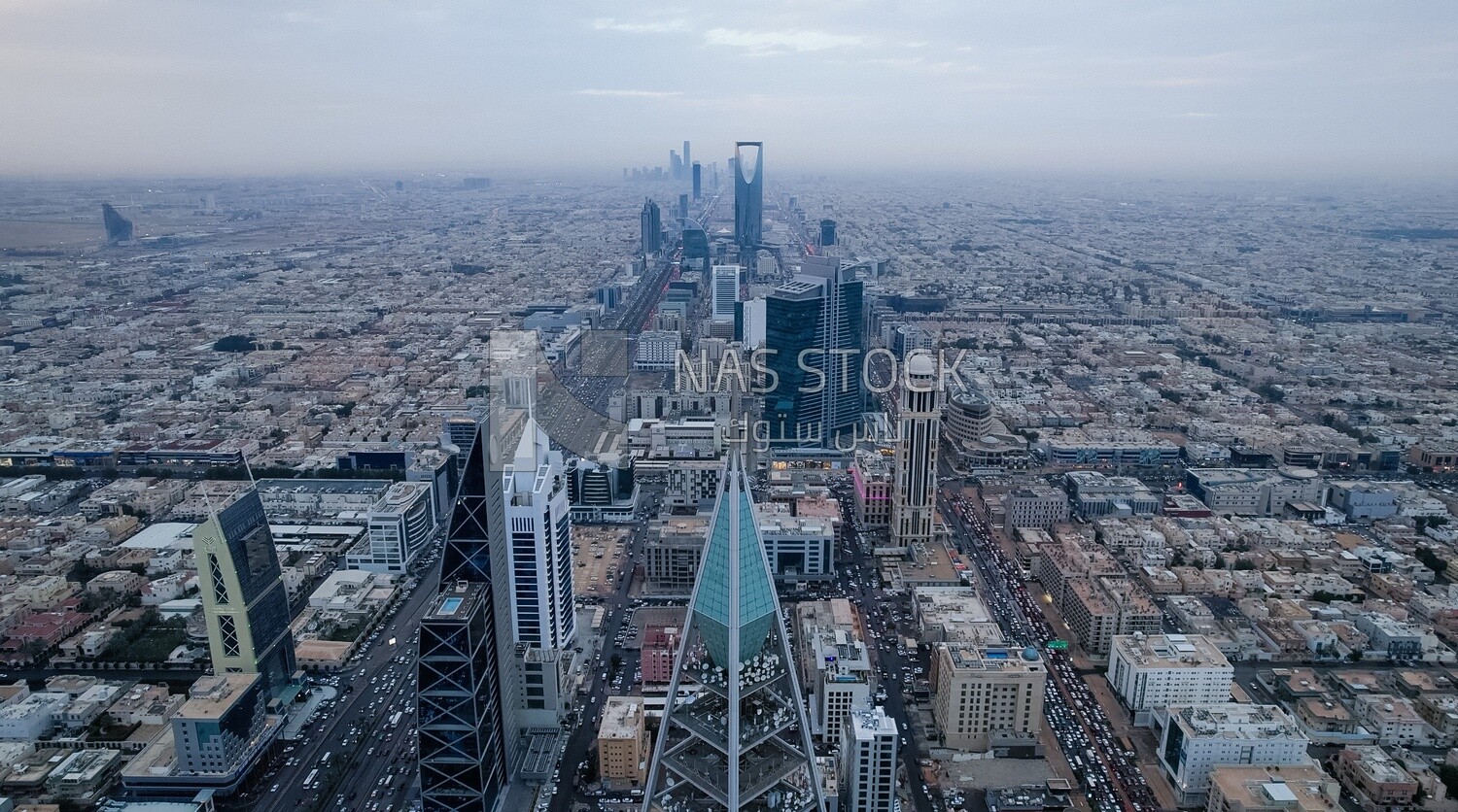 Riyadh city during the sunset