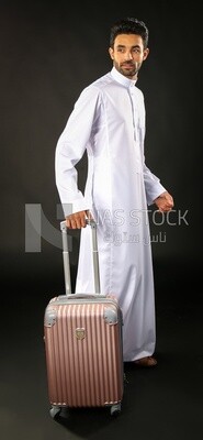 A saudi man on a black background