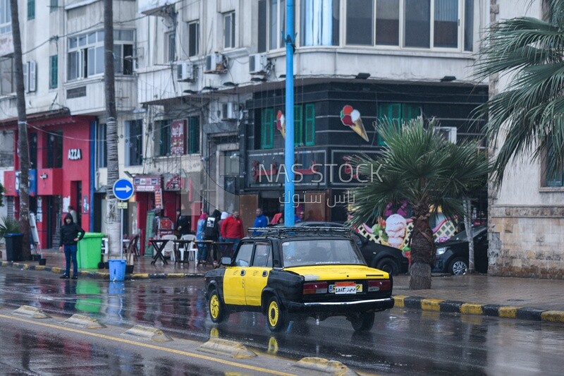 Alexandria under rain