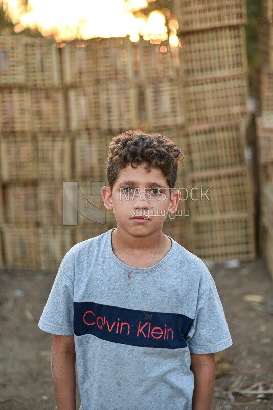Kid with cages wood