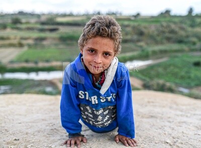 Kid in the farm