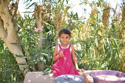 A young girl from the Egyptian countryside