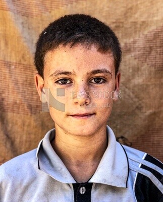 Boy with gray backgroun