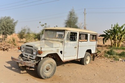 Broken car that was used for camping