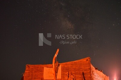 Starry sky and the Milky Way , Egypt