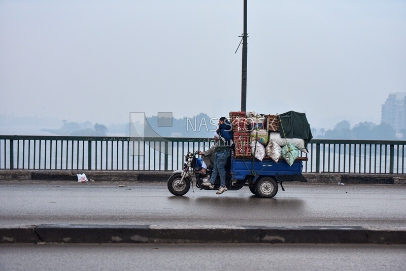 Motorcycle on Abbas Bridge, Egypt