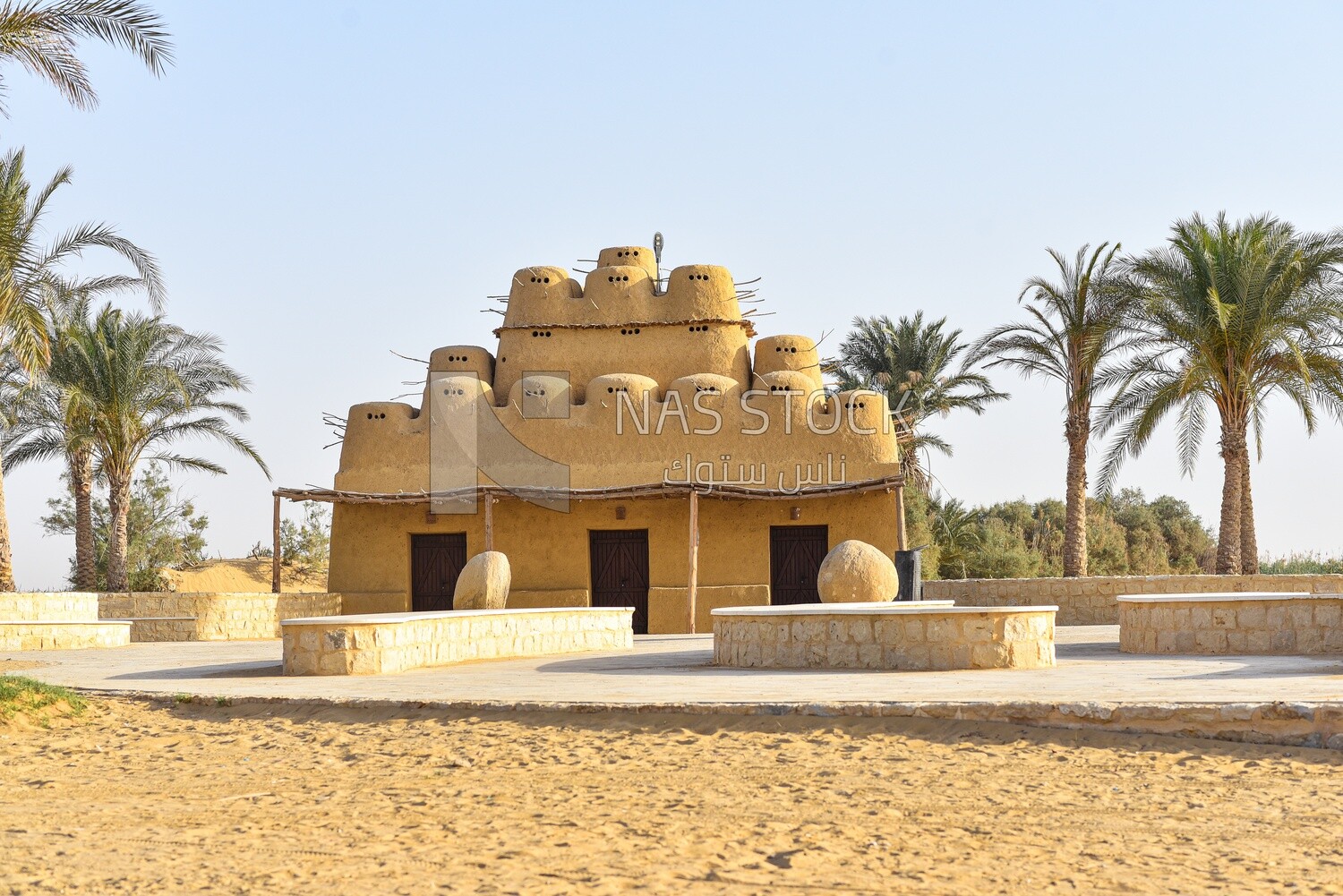 Primitive mud-brick house in Fayoum, Egypt