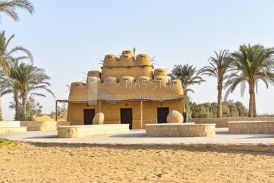 Primitive mud-brick house in Fayoum, Egypt