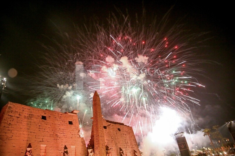 Fireworks over Karnak Temple