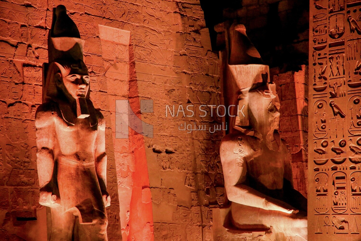 Entrance pylon of the luxor temple in luxor
