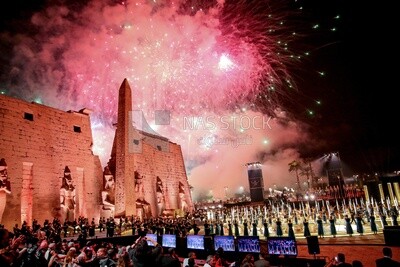 Fireworks over Karnak Temple
