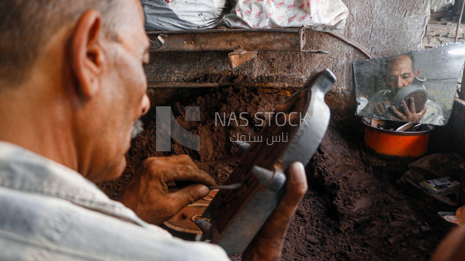 Man working in a workshop, workshop, activities