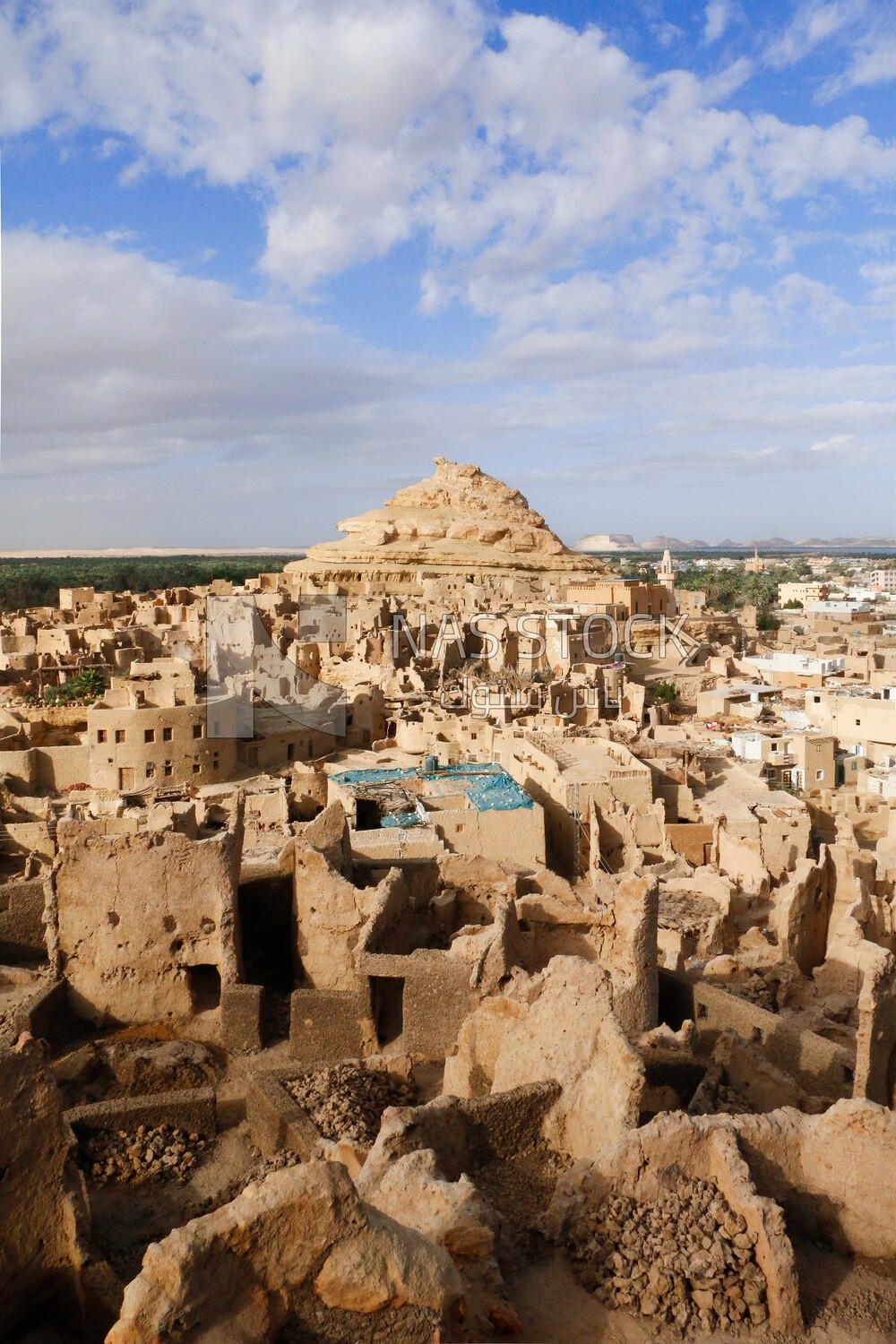 View of siwa oasis, landmarks, desert