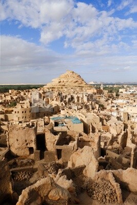 View of siwa oasis, landmarks, desert