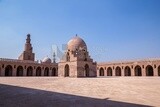 The minaret and the ablution fountain, in the Ibn Tulun Mosque