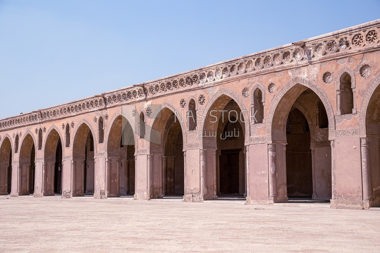 The arches of the Ibn Tulun Mosque in Cairo