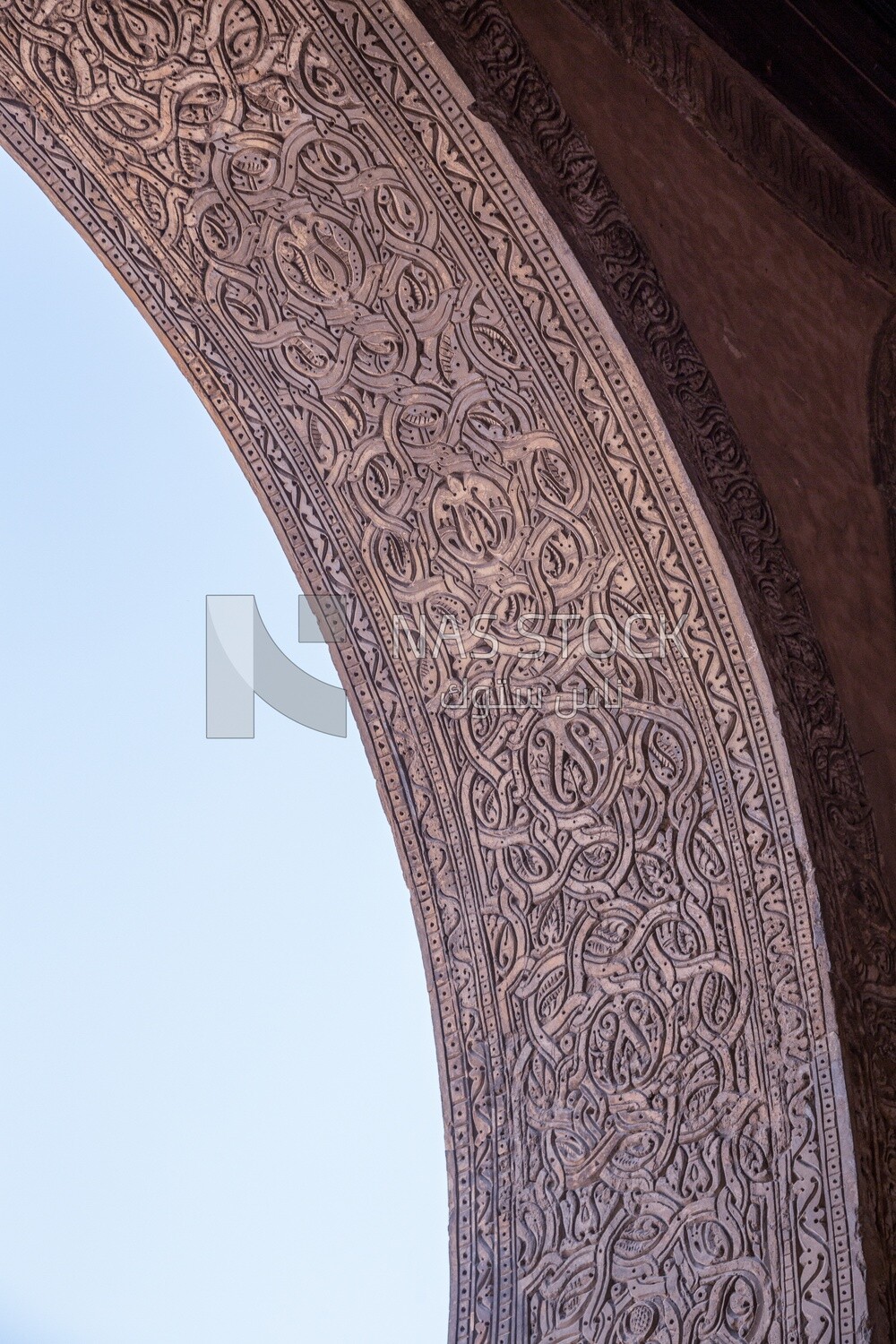 An inscribed stone wall in the Ibn Tulun Mosque