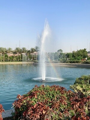 Water fountain located in Al-Azhar Park