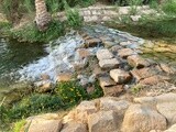 A small waterfall in Al-Azhar Park, Cairo, Egypt