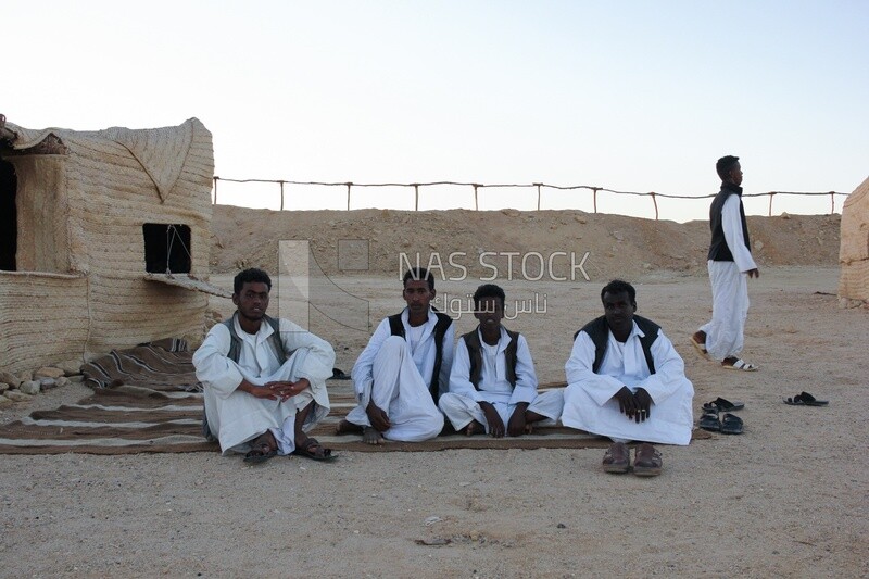 Bedouin men sitting together
