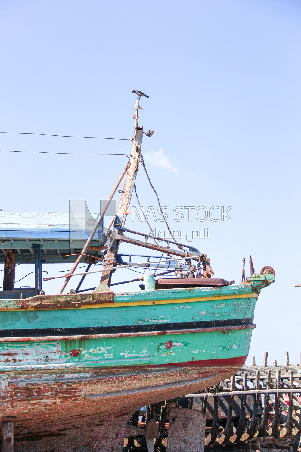 Old ships on the beach